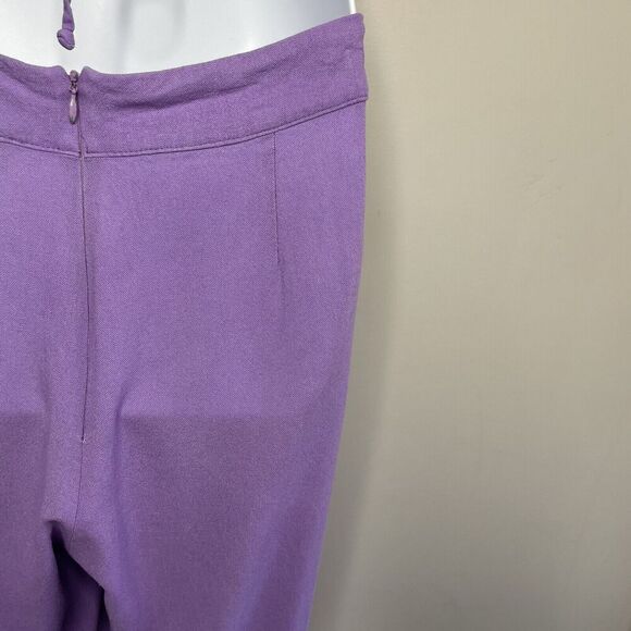 LOUNA Jumpsuit Womens Large L Lavender Backless Wide Leg Linen Blend Strappy - Picture 7 of 11